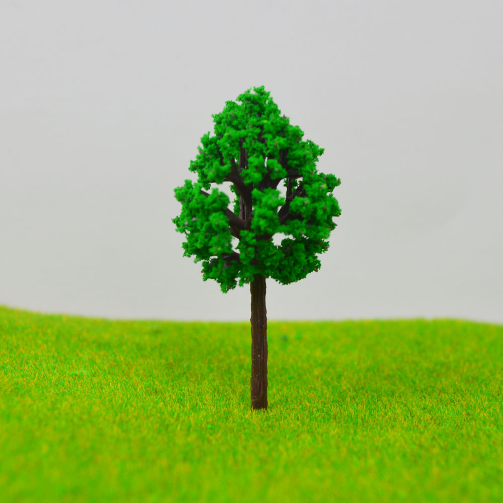 ABS Plastic Model Trees Train Railroad Scenery Green Trunk Landscape HO N Z Scale Model Building Kits For Architecture Making