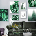 Wall Art Fresh Plant Palm Monstera Banana Leaf Canvas Painting Nordic Posters And Prints Wall Pictures For Living Room Decor