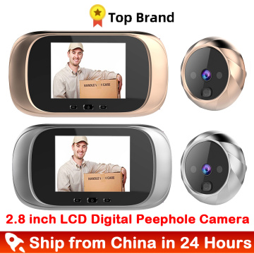 2.8 inch Video peephole Digital Door Camera Doorbell 90 Degree Angle Peephole Viewer video Eye Door Doorbell Outdoor Door Bell