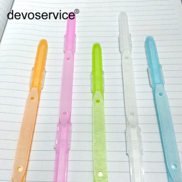 New 5Pcs/Lot 2 Holes Document Paper Fasteners Plastic Binding Binder Rings Two-Piece Paper Fastener Office Equipment Accessories
