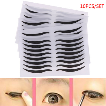 10Sheets Sexy Style Eyes Sticker Eyeliner Tape Beauty Eyeliner Sticker Makeup Tool Black Eyelid Tools