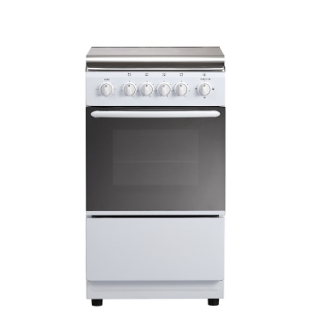 White Freestanding Electric Oven With Hot Plate