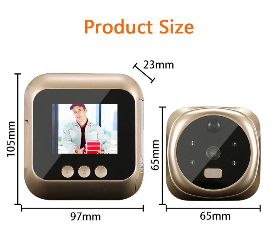 2.8" LCD Motion detection 160 degrees Peephole Viewer IR Night Door Peephole Camera Photo/Video Recording Digital Door Camera