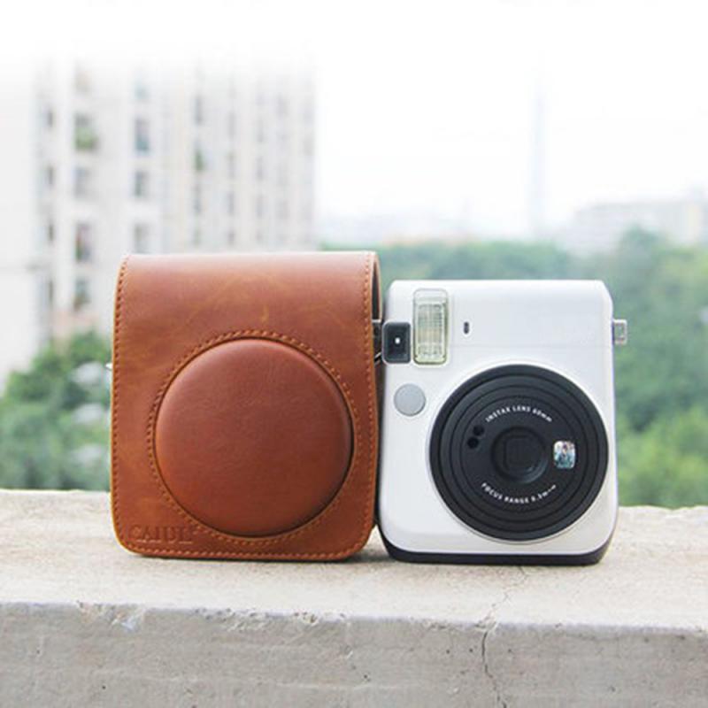 High Quality PU Leather Case Camera Shoulder Bag Cover for Fujifilm Fuji Instax Mini 70 Polaroid Camera Backpack