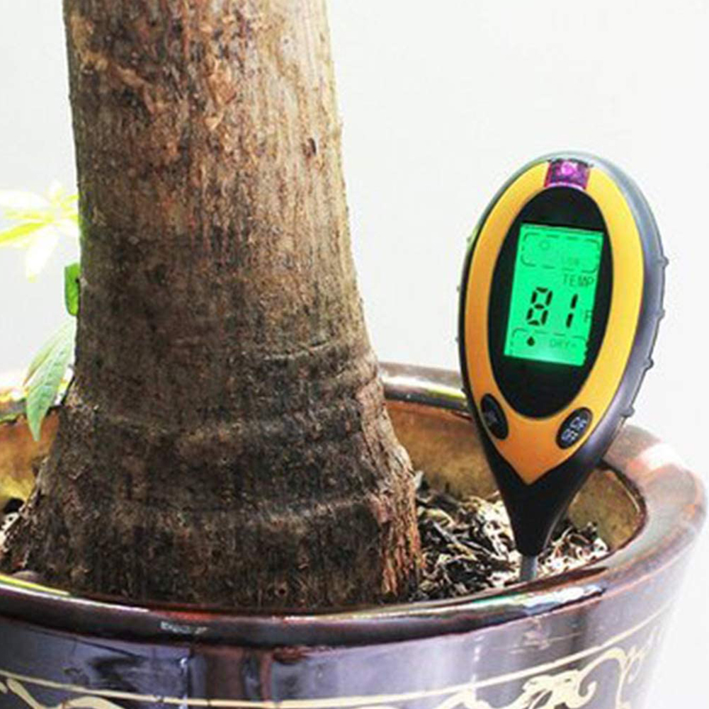 4 in 1 Soil PH Meter for Plants Flowers Acidity Moisture Measurement Garden Tool Soil Moisture Light Intensity PH Meter