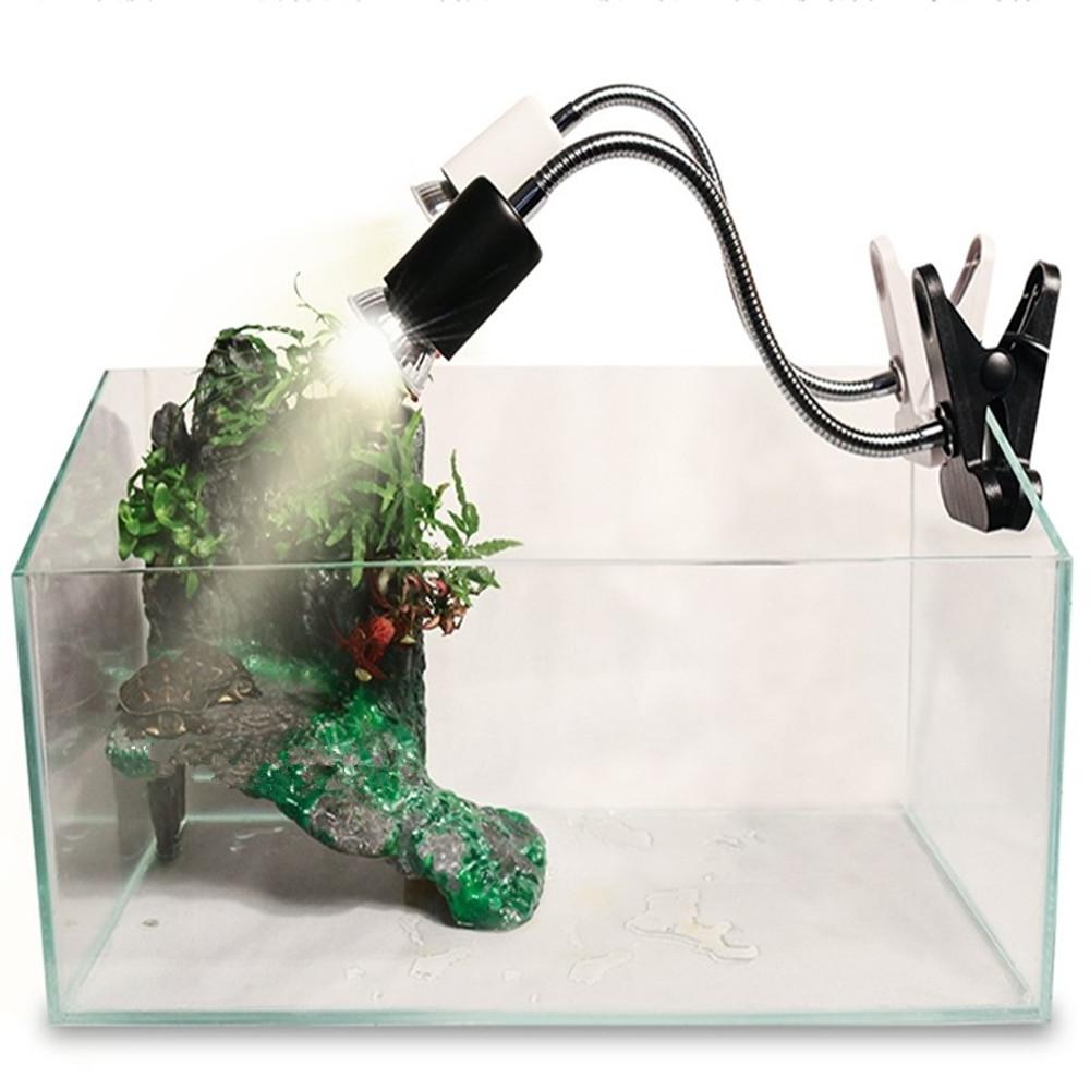 UVA+UVB 3.0 Reptile Lamp Kit with Clip-on Lights Holder Turtle Basking UV Heating Lamp Set Tortoises Lizards Lighting