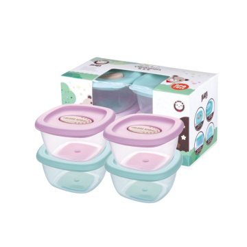 4pc/set Children Dishes Supplementary Food Storage Box Scale Design Tableware Set Portable Baby infant Bowl Baby Snacks Bowl