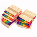 50pcs Multi Size Colorful Wooden Popsicle Sticks Natural Wood Ice Cream Stick Kids DIY Hand Craft Art Lolly Cake Tools Bookmarks