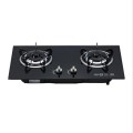 Home Knob Built-in Gas Hobs Gas Embedded Double Cooktop Stove Liquefied Gas Energy Saving Black Crystal Explosion-proof Tempered
