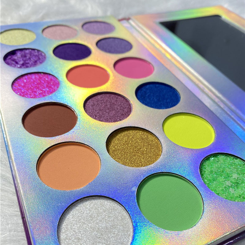 18 Colors Glow in the Dark Fluorescent Neon Eyeshadow Palette Matte Glitter Shimmer Eye Shadows Makeup Smoky Party Makeup