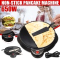 220V 650W Household Non-Stick Crepe Maker Pan Electric Pancake Cake Machine Frying Griddle Portable Kitchen Baking Tool +Turner