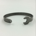 Antique Silver Plated Wrench Tool Cuff Bracelet Bangle