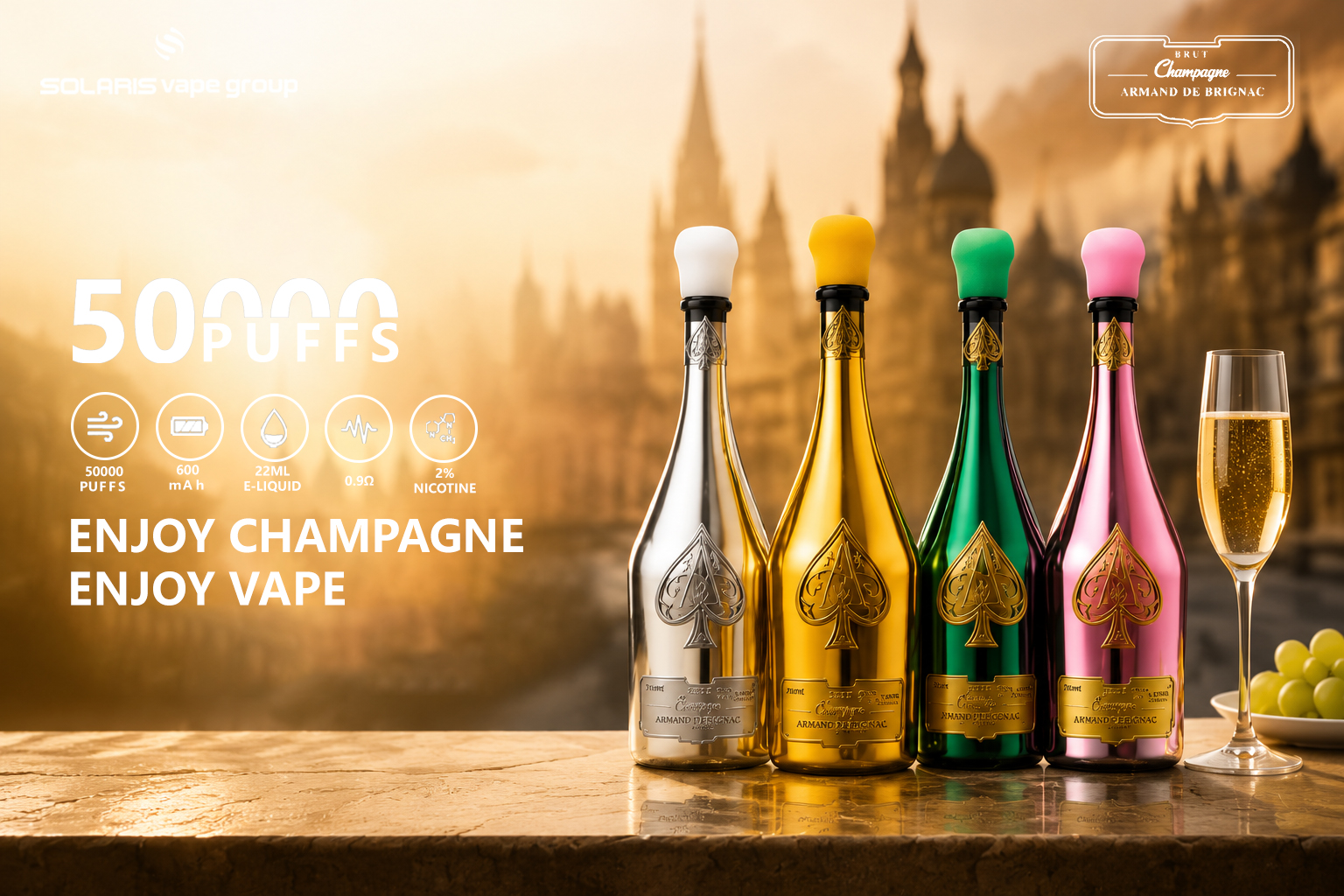Armand de brignac Champagne vape 50000 Puff (10)