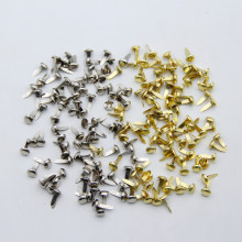 100pcs 8*12mm Gold Silver Color Metal Brad For DIY Album Frame Craft Making Scrapbooking Brads Embellishment Fastener Accessory