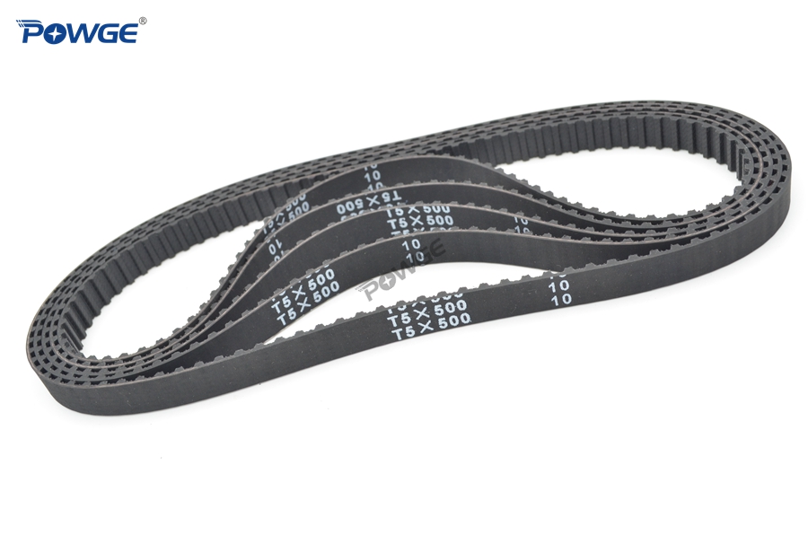 POWGE T5 Synchronous timing belt C=475/480/500/510/525 Width 10/15/20mm Teeth 95 96 100 102 105 Rubber T5X480 T5X500 T5X510