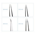 11cm Stainless Steel Round Handle Micro Tweezers Eyelid Tweezers Tooth Platform Ophthalmic Instruments Surgery Tools