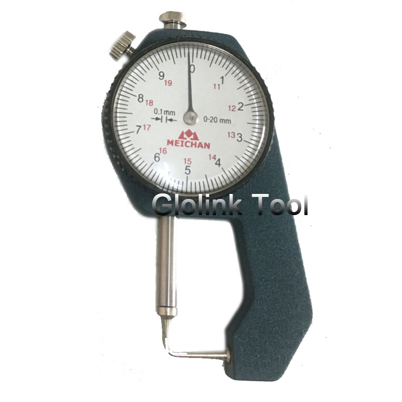 Dial Thickness Gauge 0-20mm 0.1mm Precision Aluminum Min Thickness Meter Tester Micrometer Width Measurement Analysis Tool