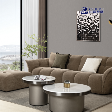 Brown Fabric Sofa for Traditional Living Room