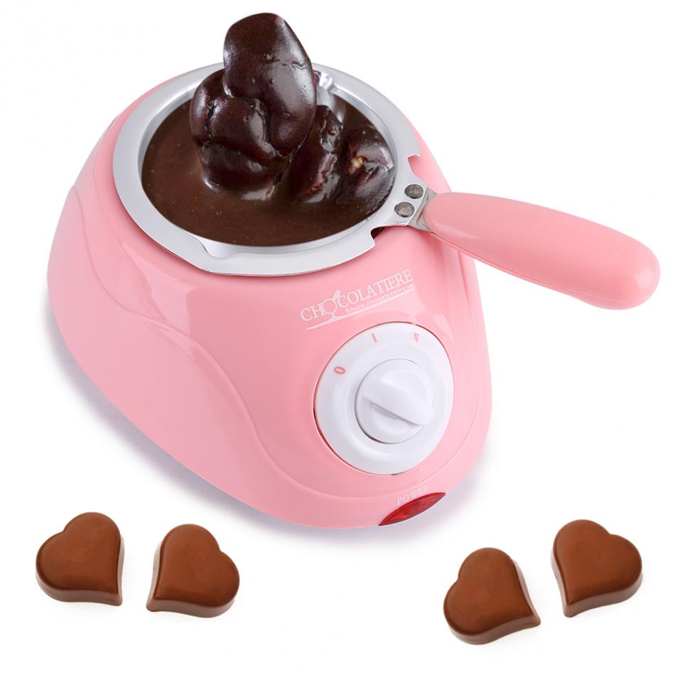 Electric Chocolate Fountain Candy Melting Pot Melter Chocolate Machine Kitchen Tool With DIY Mould Set DIY Kitchen Tool EU Plug