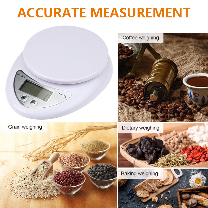 Vastar Digital Scale 5KG 1KG Electronic Mini Pocket Scale 1g 0.1g Precision Steelyard For Kitchen Food Balance Scales