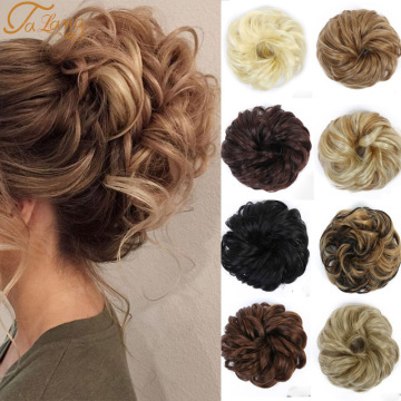 TALANG messy bun curly extension ring chignon hairpiece warp ornaments Scrunchies fake hair ties Hairpiece