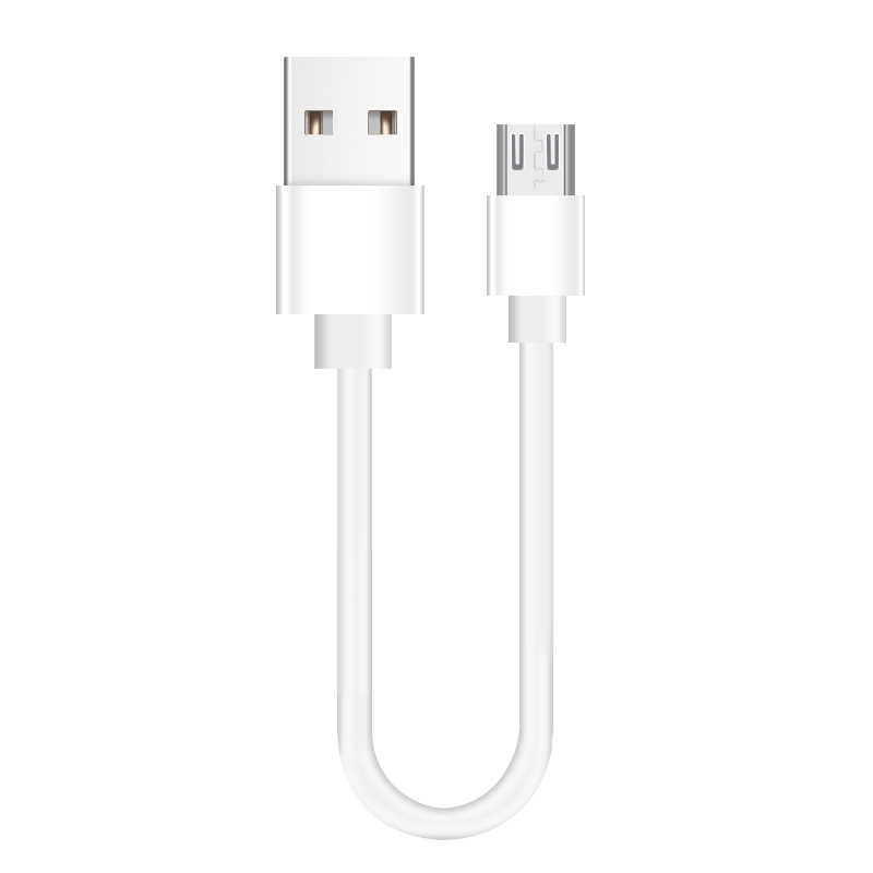 White 6PCS Short Cable 25CM Micro USB Type C Wire Charging Cord For iphone Android 2A Fast Charge Mobile Phone Charger Station