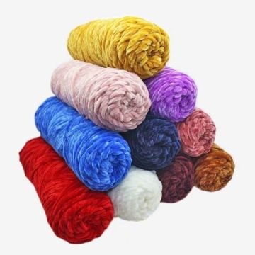 100grams/Set Chenille Yarn Anti-pilling Velvet Yarn Polyester Blended Cotton Hand-Knitting Thread For Cardigan Scarf