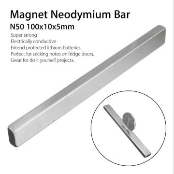 1 Piece 100x10x5MM N50 Rectangular Magnet Bar Neodymium Long Magnet Strip Home DIY Tool Magnetic Material Home Improvement