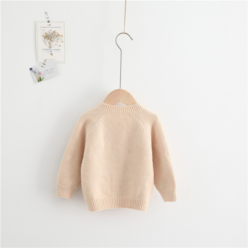 Autumn Winter cute girls ball sweater cardigans baby girl soft single-breasted sweaters kids clothes outwear