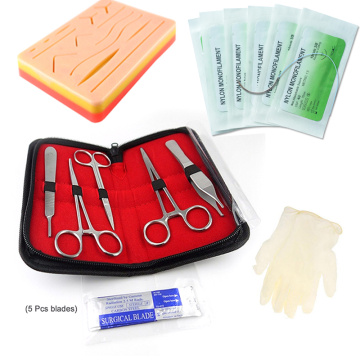 Surgical Suture Training Kit Skin Operate Suture Practice Model Training Pad Needle Scissors Tool Kit Teaching equipment