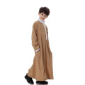 High quality Muslim Islamic Clothing for Children Arabia Jubba Thobe plus size dubai boy's Kaftan Abaya clothing 4 colors