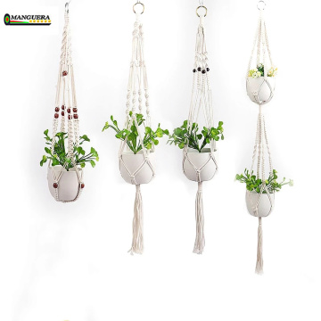 100% handmade hanging baskets flower pot plant holder macrame plant hanger indoor wall hanging planter plant basket holder
