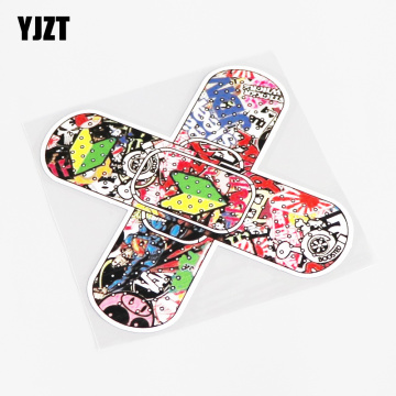 YJZT 11.7CM*11.7CM Interesting Bomb Bandaid JDM Decal PVC Car Sticker Accessories 13-0286