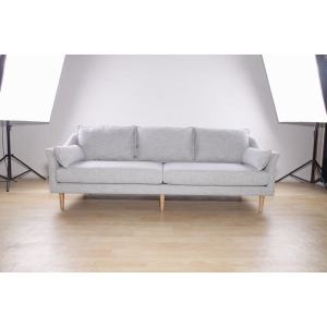 3-seat modern sofa in fabric