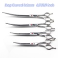 6/7/8/9 inch Curved Scissors Professional Cat Dog Shears Pet Grooming Scissors Hair Cutting Japan 440C Animals Haircut Tools