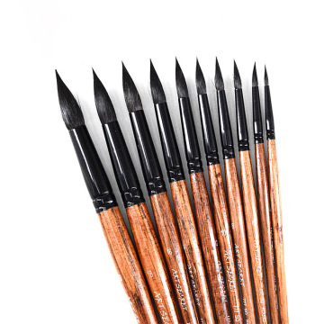 Squirrel Hair Pointed Painting Brush Set Professional Artistic Watercolor Brushes for Gouache Wash Mop Students Art Supplies