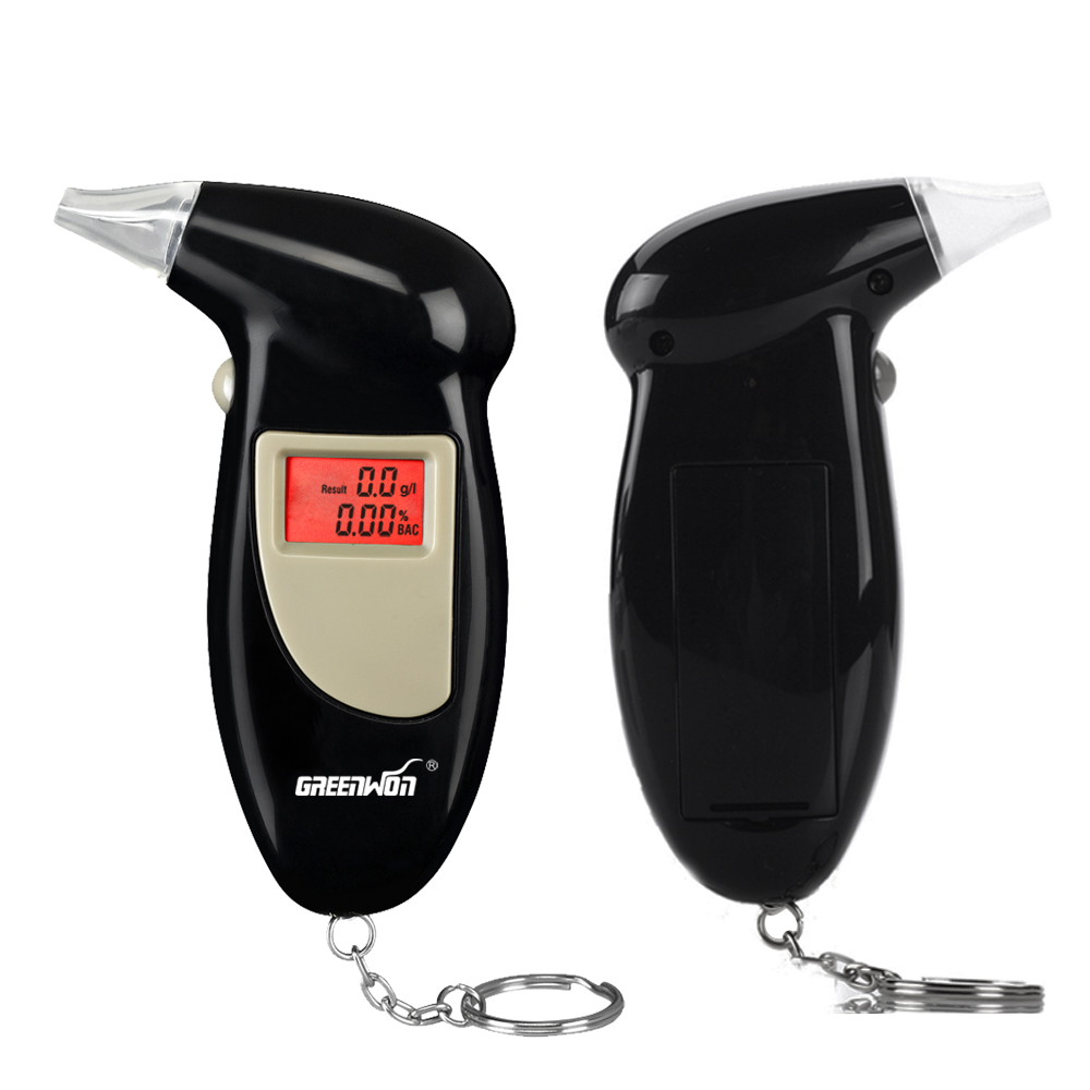 2019 greenwon 68s Key Chain Alcohol Tester, Alcohol Breath Analyzer, Digital Breathalyzer with 5 mouthpiece Drop Shipping