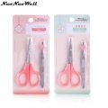 2pcs/set New Professional Nail Scissor Eyebrow Nose Eyelash Cuticle Scissors Curved Pedicure Eyebrow Tweezer Makeup Scissors