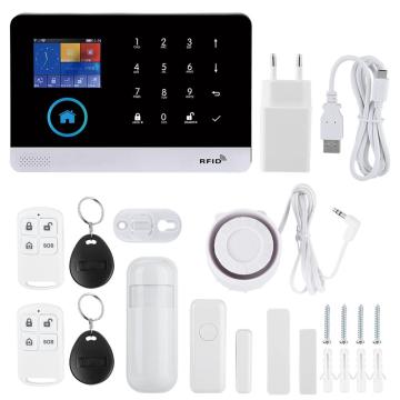 433MHZ Wireless GSM+GPRS+WIFI Intelligent Video Alarm Smart Home Security Alarm System Kit EU