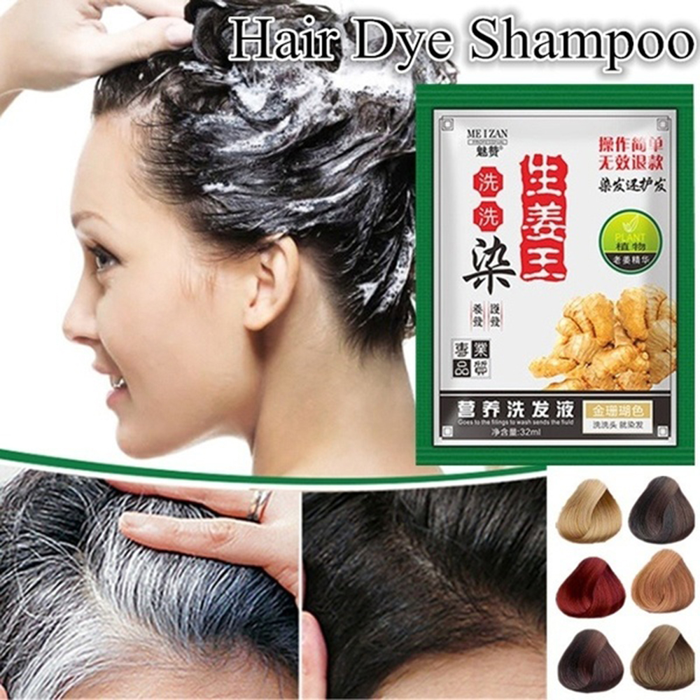 1PC Multicolor Hair Shampoo Instant Hair Dye White Grey Hair Cover Up Long Lasting Natural Ginger Extracts Hair Styling Tools