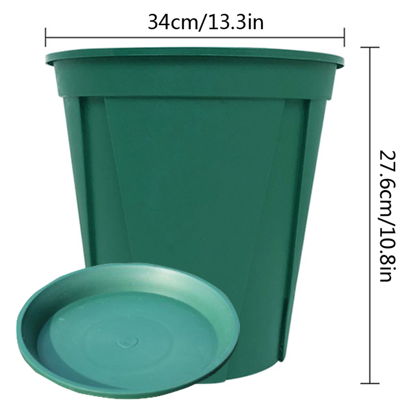Large Capacity Plastic Nursery Pots Green Color Seedling Tray Transplant Flower Container For Home Garden Flowerpot Supplies