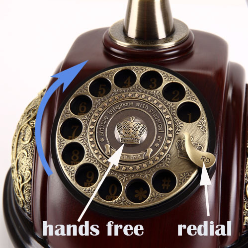 Fashion vintage antique telephone home fashion fitted american rotating disk dial phone