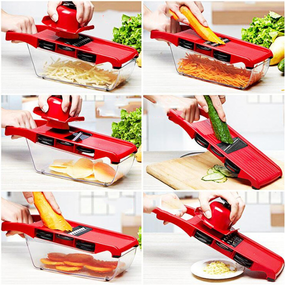 Vegetable Fruit Cutter with Steel Blade Mandoline Slicer Potato Peeler Carrot Cheese Grater vegetable slicer Kitchen Accessories