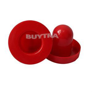 Gmarty 2PCS Red Mini Air Hockey Pusher Mallet Red Air Hockey Table 67mm Goalies 50mm Pucks Felt Pusher