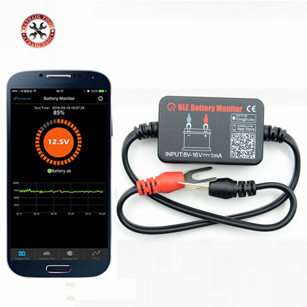 Bluetooth 12V Battery Tester BM2 Battery Monitor Car Battery Analyzer Charging Cranking Test Voltage Test For Android IOS Phone