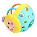 Soft Rubber Cartoon Bee Hand Knocking Rattle Dumbbell Early Educational Kid Bell Baby Bed Mobile Preschool Toy Interactive Hot