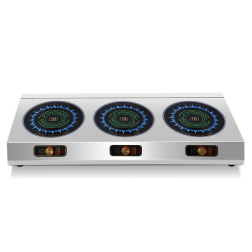 Commercial Induction Cooker Electric Ceramic Stove Multi-head Three Stoves Electromagnetic Oven 2500w*3 Radiant Cooker