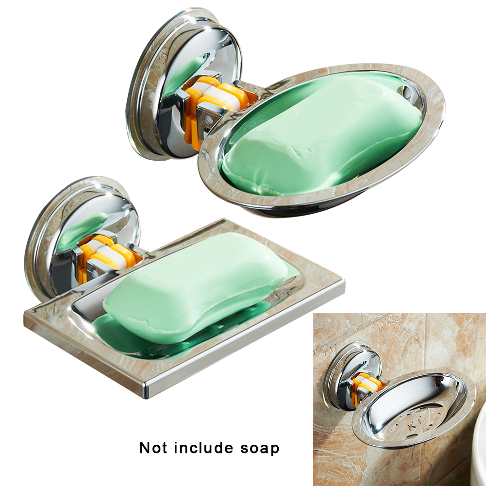 Holder Shower Sink Suction Cup Accessories Bathroom Draining Without Drilling Hanger Box Tray Home Powerful Wall Mounted