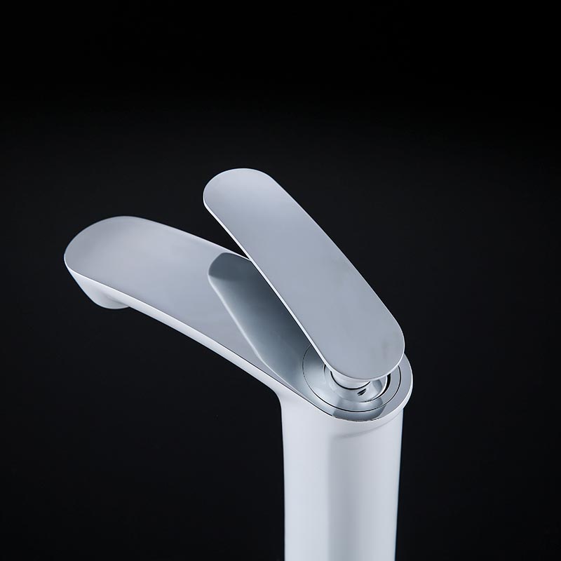 Single Handle White Hot & Cold Basin Tap