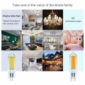 6pcs/lot 3W 6W G4 G9 LED Light Bulb 220V-240V AC COB Glass LED Lamp Replace 40W 60W Halogen Bulb for Fixture Chandelier Lighting